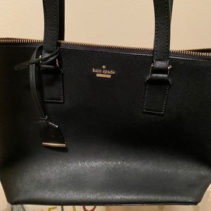 Kate Spade Black Saffiano Leather Satchel Handbag